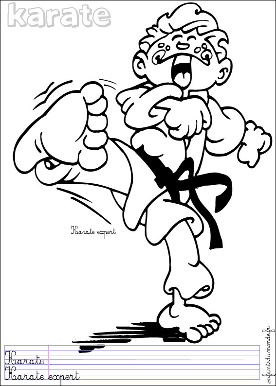 coloriage karate 1